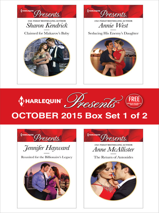 Title details for Harlequin Presents October 2015, Box Set 1 of 2 by Sharon Kendrick - Wait list